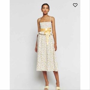 Worn once Reformation Miles Linen Midi Dress Size S